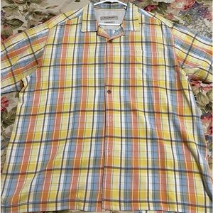 Men's Tommy Bahama front button short sleeve XL/TG Multicolor 100% Silk